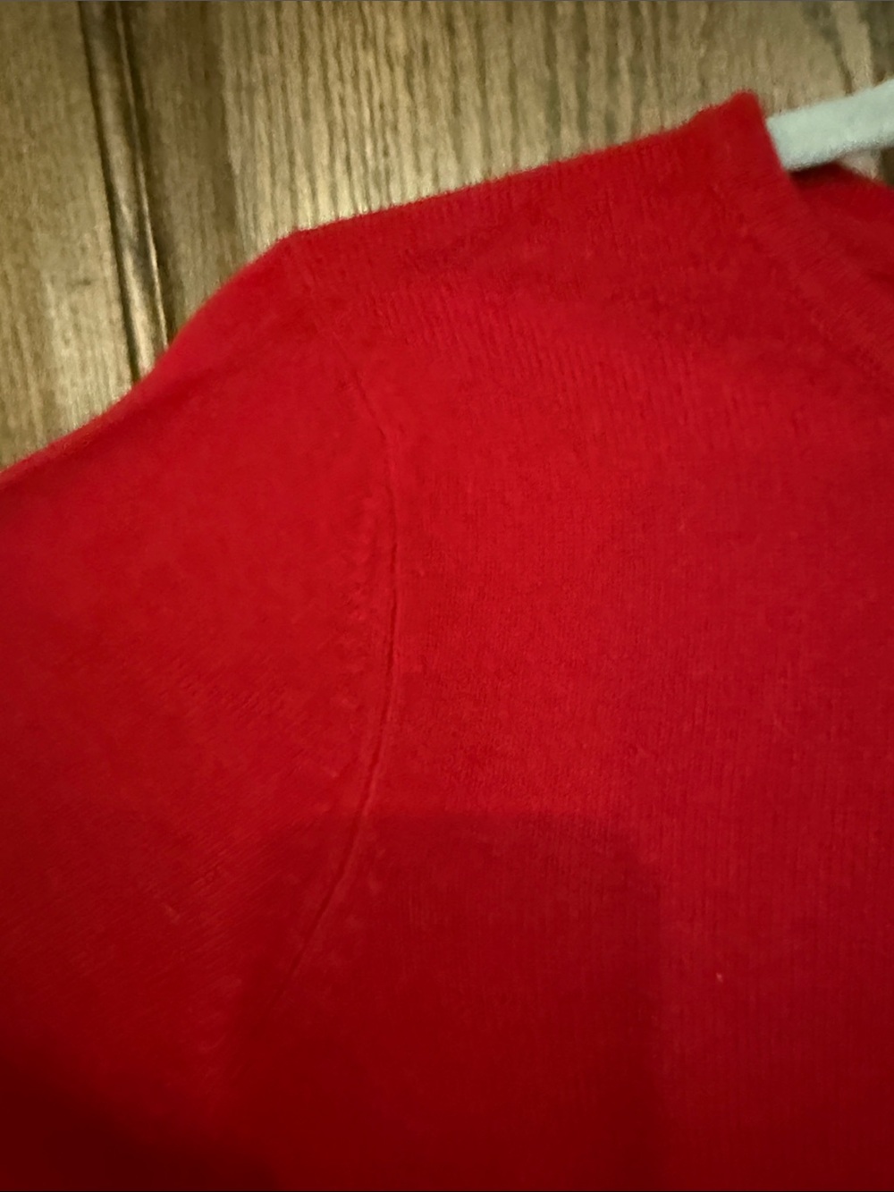 L.L. Bean Red Cashmere Crewneck Sweater Size Small - Picture 5 of 8